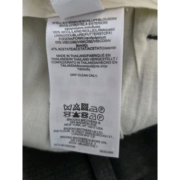 Brooks Brothers Pants 37x30 Madison 100% Wool Grey Flat Front Dress Business - Picture 9 of 9